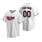 Custom Minnesota Twins White FEDASGOGE Stitched Cool Base Home Jersey