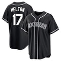 Colorado Rockies #17 Todd Helton Player Black FEDASGOGE Fashion Out Home Game Stitched Jerseys