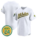 Oakland Athletics Blank White FEDASGOGE 2024 Home Limited With Rickey Henderson Patch Stitched Jersey