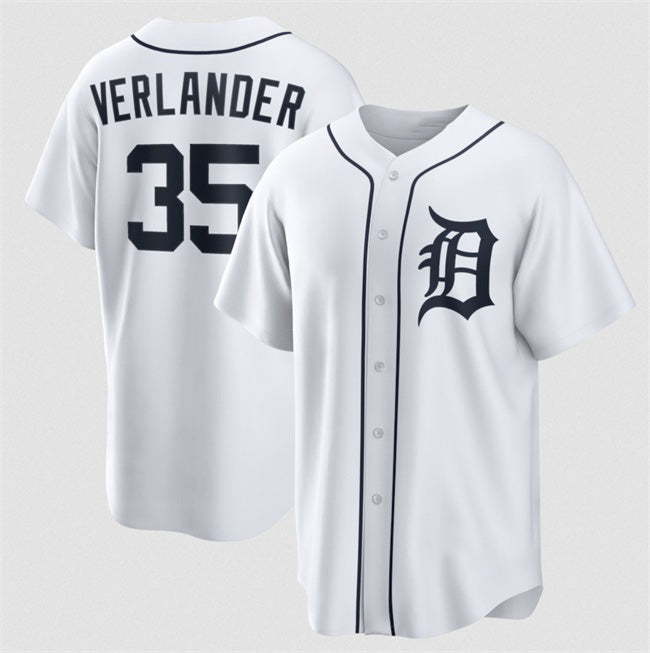 Detroit Tigers #35 Justin Verlander White FEDASGOGE 2026 Cool Base Stitched Jersey