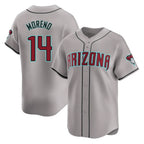 Arizona Diamondbacks #14 Gabriel Moreno Player Gray FEDASGOGE Road Limited Home Game Stitched Jerseys
