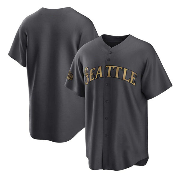Seattle Mariners Blank Charcoal FEDASGOGE 2022 All-Star Cool Base Stitched jersey