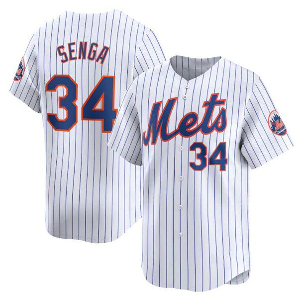 New York Mets #34 Kodai Senga White FEDASGOGE 2024 Home Limited Stitched Jersey