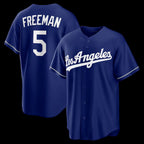 Los Angeles Dodgers #5 Freddie Freeman Royal FEDASGOGE Alternate Replica Jersey