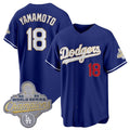 Los Angeles Dodgers #18 Yoshinobu Yamamoto Royal FEDASGOGE 2026 Alternate Gold Collection Stadium Stitched Jersey