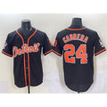Detroit Tigers #24 Miguel Cabrera Black FEDASGOGE With Patch Cool Base Stitched Jersey