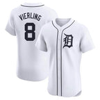 Detroit Tigers #8 Matt Vierling Player White FEDASGOGE Limited Elite Home Stitched Jerseys