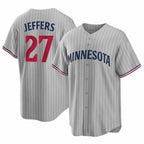Minnesota Twins #27 Ryan Jeffers Player Gray FEDASGOGEGame Limited Home Stitched Jerseys