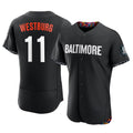 Baltimore Orioles #11 Jordan Westburg Player Black FEDASGOGE City Connect Limited Elite Home Game Stitched Jerseys
