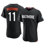 Baltimore Orioles #11 Jordan Westburg Player Black FEDASGOGE City Connect Limited Elite Home Game Stitched Jerseys