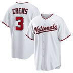Washington Nationals #3 Dylan Crews White FEDASGOGE Home Replica Jersey