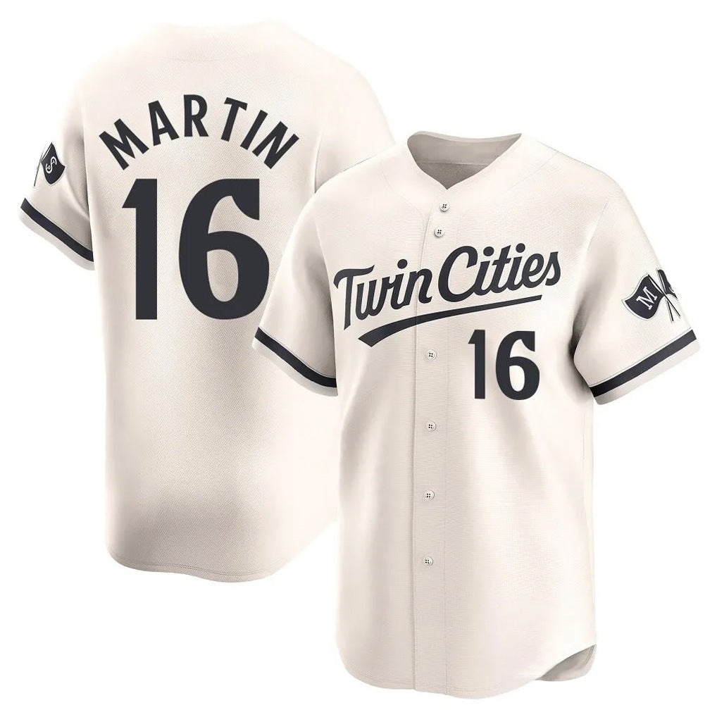 Minnesota Twins #16 Austin Martin Player Cream FEDASGOGEHome Limited Stitched Jerseys