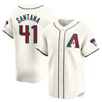 Arizona Diamondbacks #41 Carlos Santana Player Cream FEDASGOGE Limited Home Game Stitched Jerseys