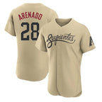Arizona Diamondbacks #28 Nolan Arenado Player Tan FEDASGOGE City Connect Limited Elite Home Game Stitched Jerseys
