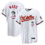 Baltimore Orioles #3 Taylor Ward Player White FEDASGOGE USA 250 Fourth of July Home Game Stitched Jerseys