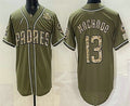 San Diego Padres #13 Manny Machado Olive FEDASGOGE 2026 Armed Forces Day Jersey