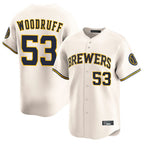 Milwaukee Brewers #53 Brandon Woodruff Player Cream FEDASGOGE Home Limited Game Stitched Jerseys