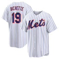 New York Mets #19 Bo Bichette White FEDASGOGE Home Replica Jersey