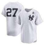 New York Yankees #27 Giancarlo Stanton White FEDASGOGE 2024 World Series Home Limited Stitched Jersey
