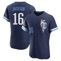 Kansas City Royals #16 Bo Jackson Player Navy FEDASGOGE City Connect Limited Elite Home Stitched Jerseys