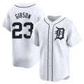 Detroit Tigers #23 Kirk Gibson Player White FEDASGOGE Home Limited Stitched Jerseys