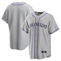 Colorado Rockies Blank Player Gray FEDASGOGE Game Home Stitched Jerseys