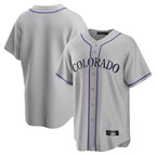 Colorado Rockies Blank Player Gray FEDASGOGE Game Home Stitched Jerseys