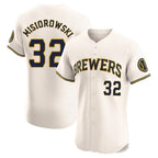 Milwaukee Brewers #32 Jacob Misiorowski Player Cream FEDASGOGE Home Limited Elite Stitched Jerseys