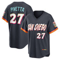 San Diego Padres #27 Nick Pivetta Obsidian FEDASGOGE 2026 City Connect Stadium Jersey