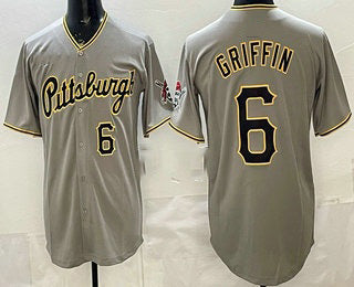 Pittsburgh Pirates #6 Konnor Griffin Grey FEDASGOGE Limited Jersey