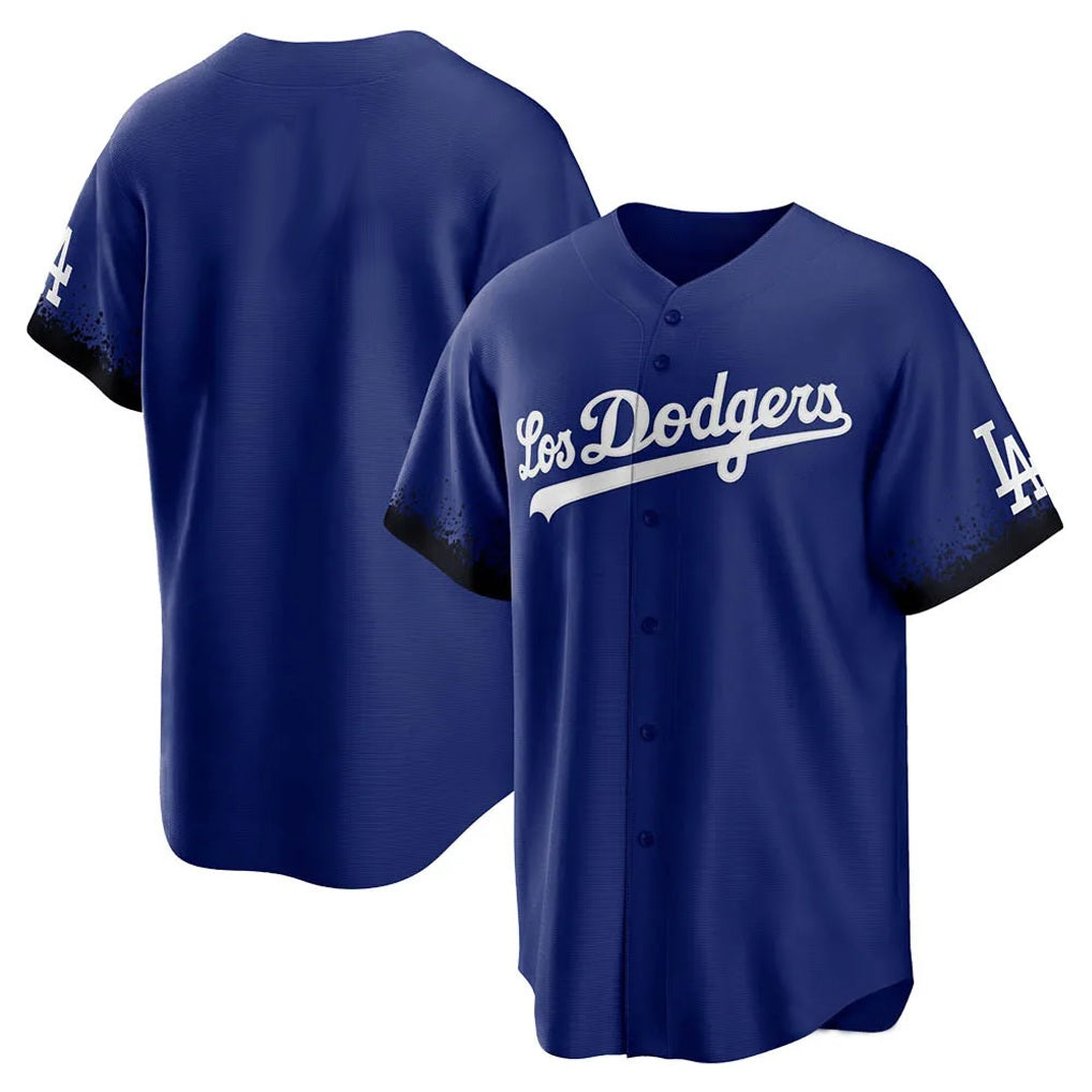Los Angeles Dodgers Blank Player Royal FEDASGOGE City Connect Home Game Stitched Jerseys