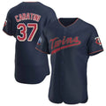 Minnesota Twins #37 Victor Caratini Player Navy FEDASGOGE60th Home Limited Elite Stitched Jerseys
