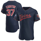 Minnesota Twins #37 Victor Caratini Player Navy FEDASGOGE60th Home Limited Elite Stitched Jerseys