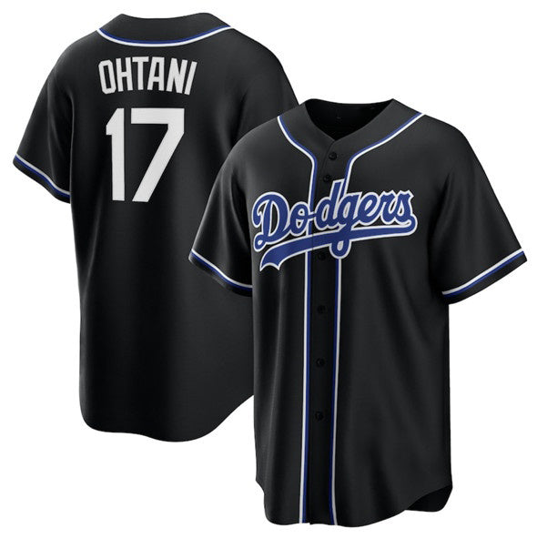 Los Angeles Dodgers #17 Shohei Ohtani Black FEDASGOGE Lights Out Limited Stitched Jersey