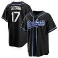 Los Angeles Dodgers #17 Shohei Ohtani Black FEDASGOGE Lights Out Limited Stitched Jersey