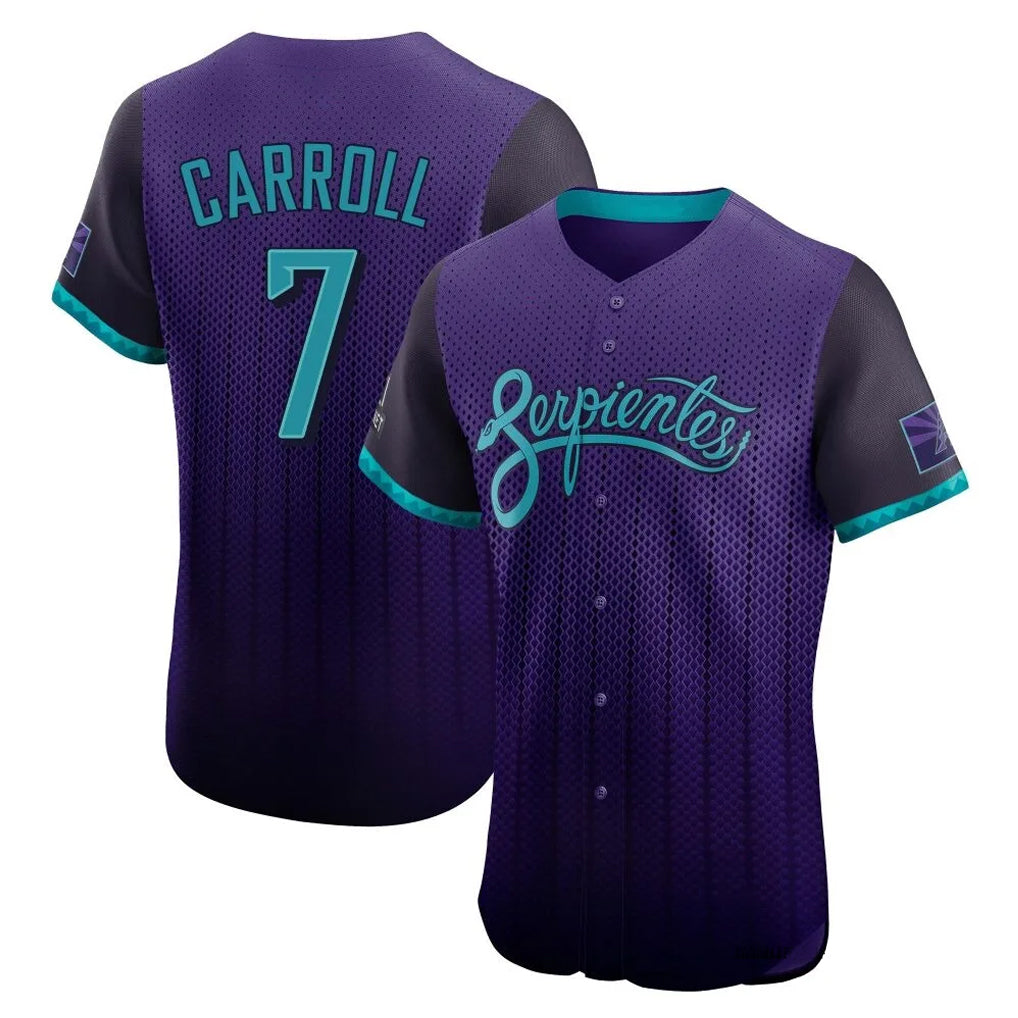 Arizona Diamondbacks #7 Corbin Carroll Player Purple FEDASGOGE 2025 City Connect Limited Elite Home Game Stitched Jerseys