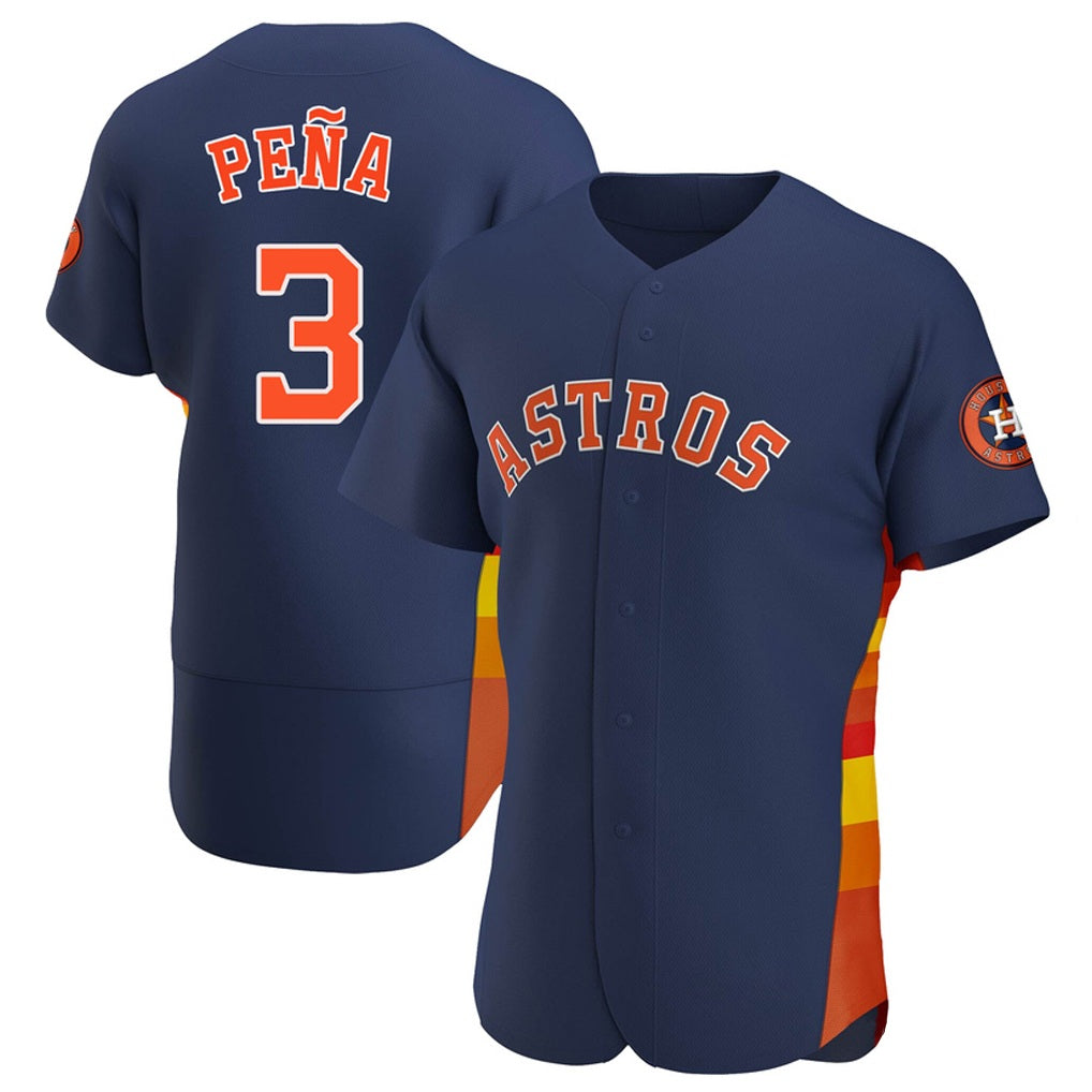 Houston Astros #3 Jeremy Pena Player Navy FEDASGOGE Home Limited Elite Stitched Jerseys