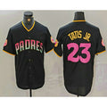 San Diego Padres #23 Fernando Tatis Jr Black FEDASGOGE 20th Anniversary Cool Base Stitched Jersey