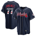 Atlanta Braves #77 Joe Jimenez Player Navy FEDASGOGE USA 250 Fourth Of July Limited Home Game Stitched Jerseys