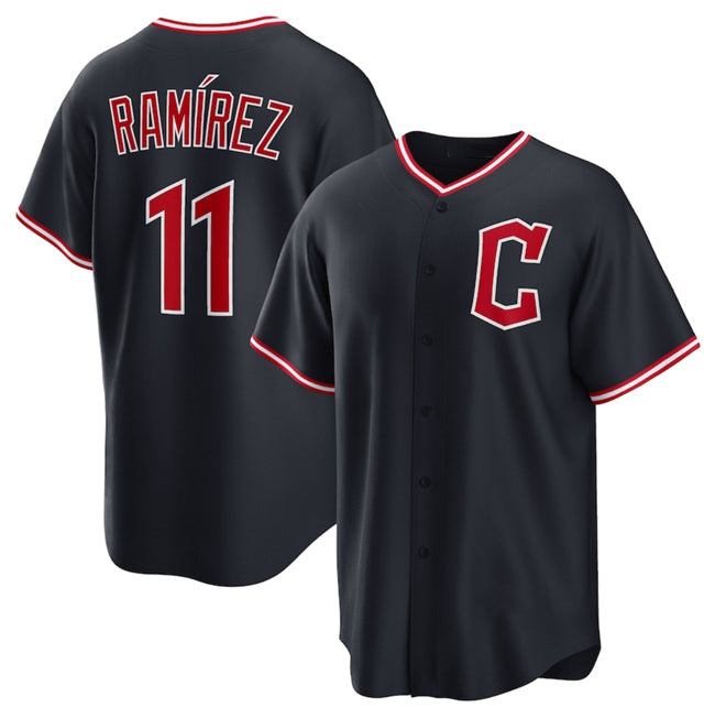 Cleveland Guardians #11 Jos¨¦ Ram¨ªrez Navy FEDASGOGE 2025 Alternate Limited Stitched Jersey