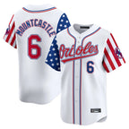 Baltimore Orioles #6 Ryan Mountcastle Player White FEDASGOGE Independence Day Vapor Premier Home Game Stitched Jerseys