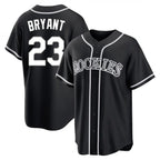 Colorado Rockies #23 Kris Bryant Player Black FEDASGOGE Fashion Out Home Game Stitched Jerseys