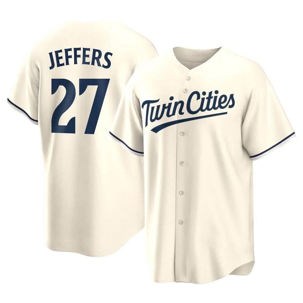 Minnesota Twins #27 Ryan Jeffers Player Cream FEDASGOGEGame Limited Home Stitched Jerseys