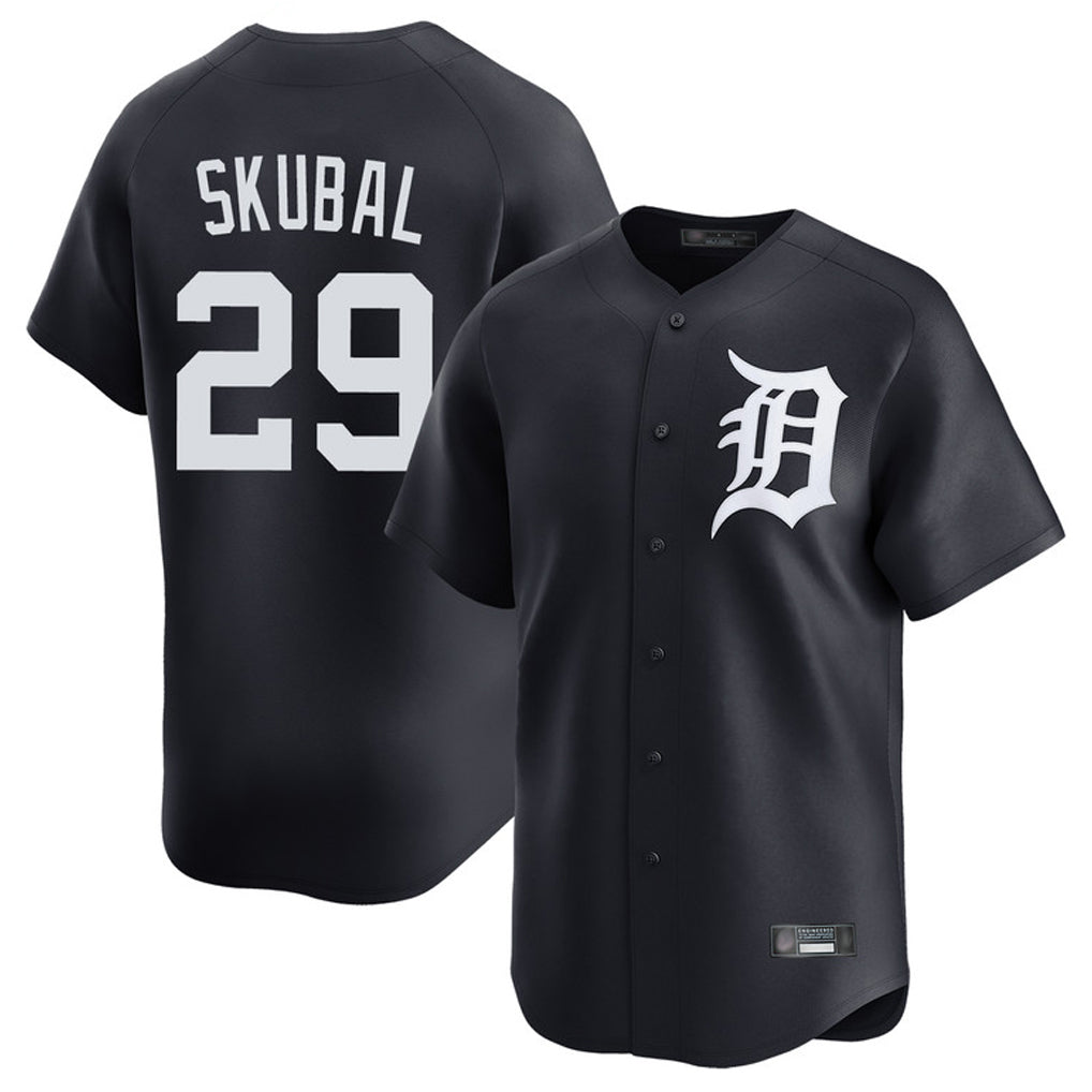 Detroit Tigers #29 Tarik Skubal Player Navy FEDASGOGE Home Limited Game Stitched Jerseys