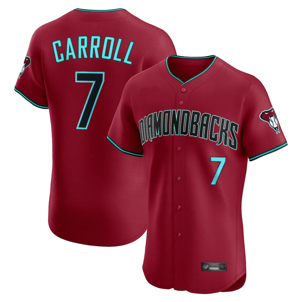 Arizona Diamondbacks #7 Corbin Carroll Player Red FEDASGOGE Limited Elite Home Game Stitched Jerseys