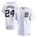 Detroit Tigers #24 Miguel Cabrera Player White FEDASGOGE Home Limited Stitched Jerseys