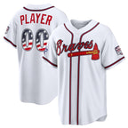 Custom Atlanta Braves 2026 All-Star Edition Stars & Stripes White FEDASGOGE Stadium Pick-A-Player Jersey