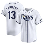 Tampa Bay Rays #13 Junior Caminero White FEDASGOGE Home Limited Player Jersey