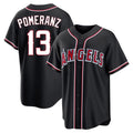 Los Angeles Angels #13 Drew Pomeranz Player Black FEDASGOGE Fashion Out Home Game Stitched Jerseys