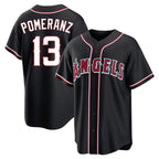 Los Angeles Angels #13 Drew Pomeranz Player Black FEDASGOGE Fashion Out Home Game Stitched Jerseys